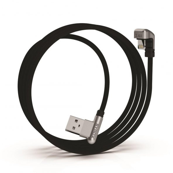 Syrox C132AL 2.4A Lightning İphone Oyun İçin Özel Tasarim Hasir Hızlı Şarj Data Kablosu - 2