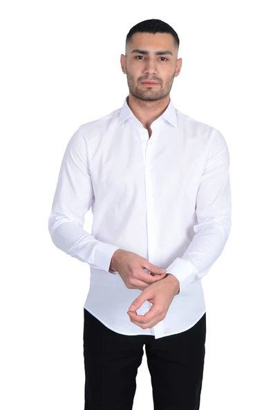 Cengiz İnler Oxford Slimfit Erkek Gömlek