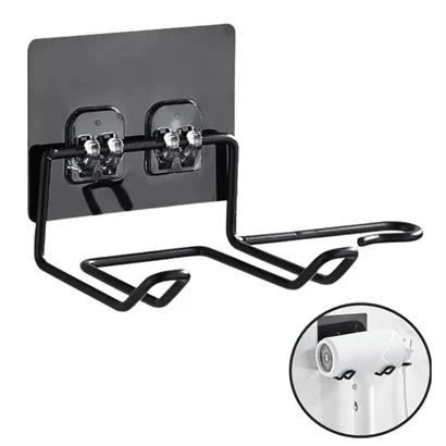 Fön Makine Askısı Siyah Yapışkanlı Fön Makine Tutucu - 6