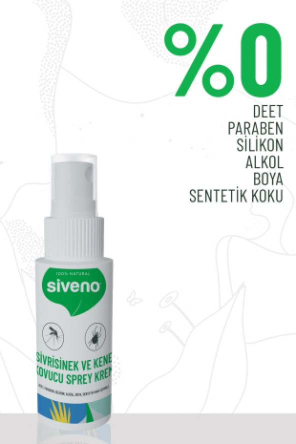 Siveno Sivrisinek ve Kene Kovucu Sprey Krem Bitkisel Tüm Vücut İçin Seyahat Tatil Boy 50 ml - 3