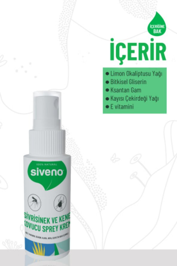 Siveno Sivrisinek ve Kene Kovucu Sprey Krem Bitkisel Tüm Vücut İçin Seyahat Tatil Boy 50 ml - 4