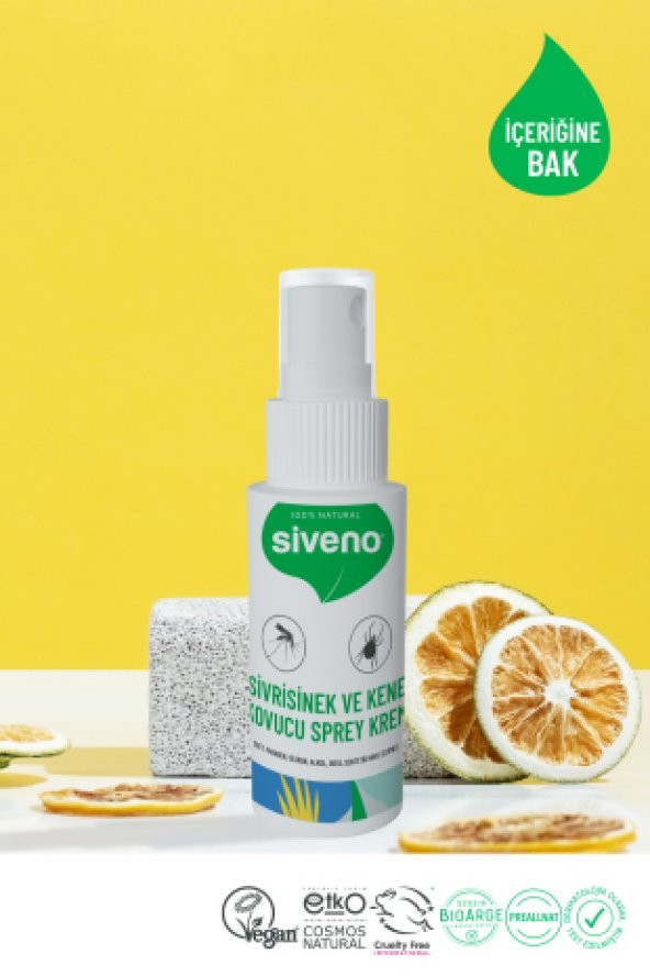 Siveno Sivrisinek ve Kene Kovucu Sprey Krem Bitkisel Tüm Vücut İçin Seyahat Tatil Boy 50 ml - 6
