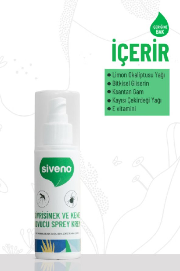 Siveno Sivrisinek ve Kene Kovucu Sprey Krem Bitkisel Tüm Vücut İçin Aile Boy 100 ml - 4