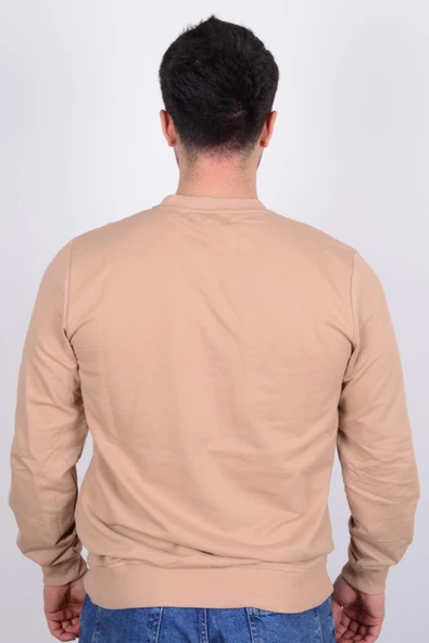 Cazador 23KCEEO05191 Bej Bisiklet Yaka Erkek Sweat - 3