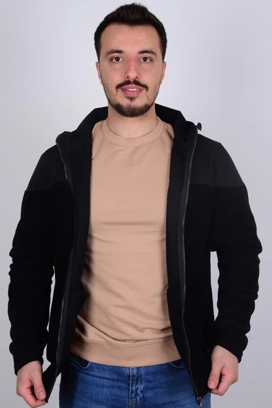 Cazador 23KCEEO05105 Siyah Önü Fermuarlı Erkek Polar