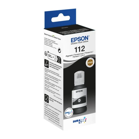 Epson Mürekkep Orj. T112 Black 127ml - Resim 2