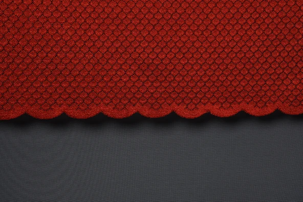 BÜYÜK PETEK MODEL KIRMIZI  RENK TEK KANAT Hazır dikilmiş Pileli Fon Perde 75*260 cm - Resim 2