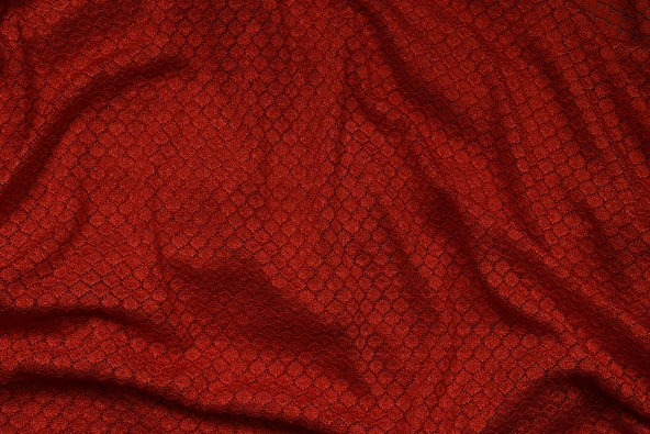 BÜYÜK PETEK MODEL KIRMIZI  RENK TEK KANAT Hazır dikilmiş Pileli Fon Perde 75*260 cm - Resim 7