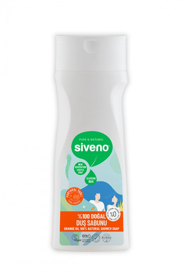 Siveno %100 Doğal Duş Sabunu Portakal Kokulu Canlandırıcı Duş Jeli 6 Değerli Bitki Vegan 300 ml - 4