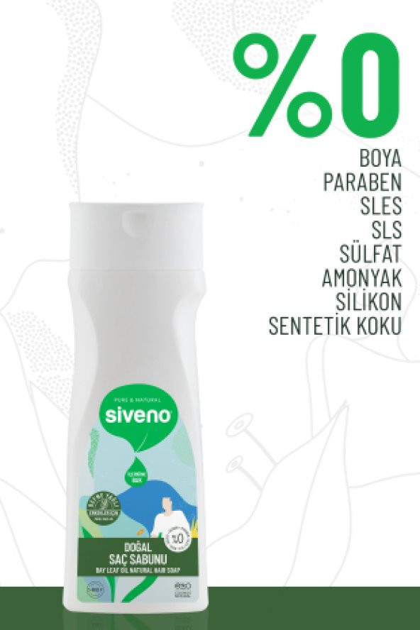 Siveno %100 Doğal Saç Sabunu Defne Yağlı Bal Avokado 9 Değerli Bitki Erkekler İçin Bitkisel Şampuan 300 ml - 3