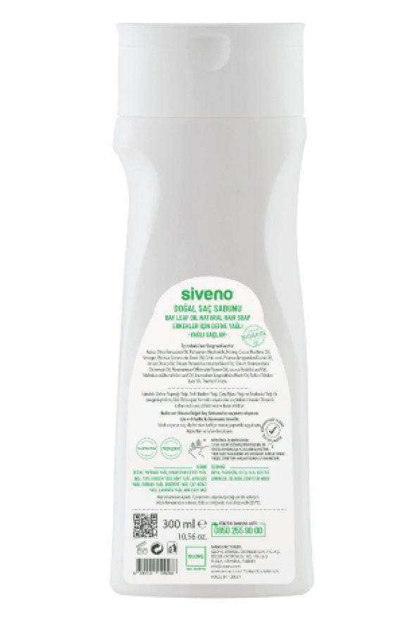 Siveno %100 Doğal Saç Sabunu Defne Yağlı Bal Avokado 9 Değerli Bitki Erkekler İçin Bitkisel Şampuan 300 ml - 7