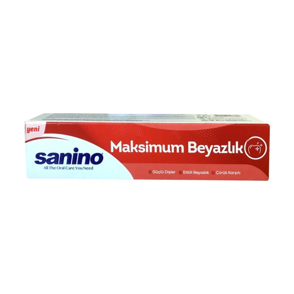 Sanino Diş Macunu 75 ml Maksimum Beyazlık x 6 Adet - 2