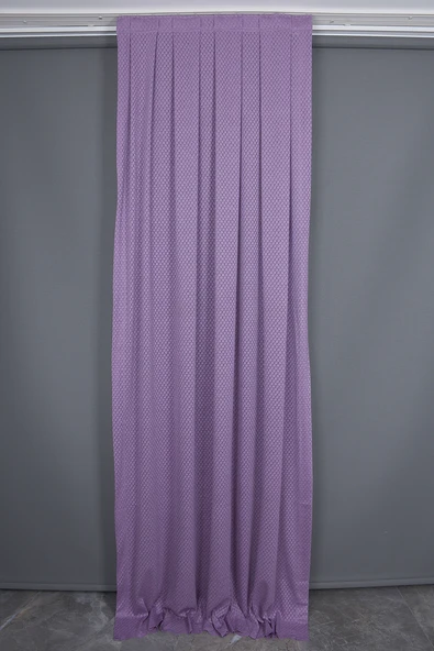BÜYÜK PETEK MODEL LİLA RENK TEK KANAT Hazır dikilmiş Pileli Fon Perde 75*260 cm ürün görseli 1