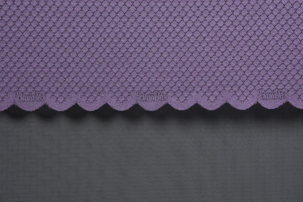 BÜYÜK PETEK MODEL LİLA RENK TEK KANAT Hazır dikilmiş Pileli Fon Perde 75*260 cm - Resim 2