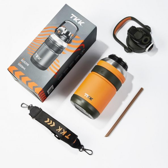 TKK Çelik Termos 1000Ml Turuncu - 4