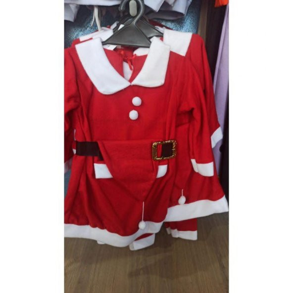 MODAVALS YILBAŞI NOEL BABA & NOEL ANNE ELBİSE ÇOCUK KARDEŞ KOMBİN KOSTÜM - Resim 4