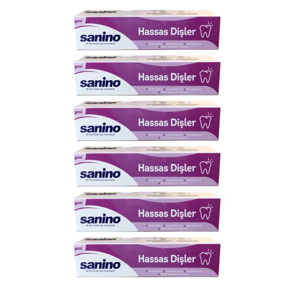 Sanino Diş Macunu 75 ml Hassas Dişler x 6 Adet