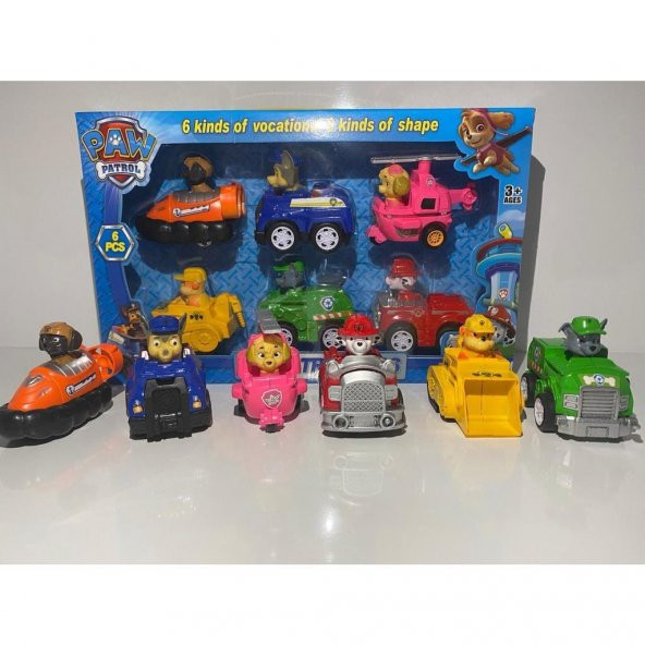 Ethem Oyuncak 6'lı Paw Patrol Araçlı Set M-99A, Paw Patrol Araç Seti - 2