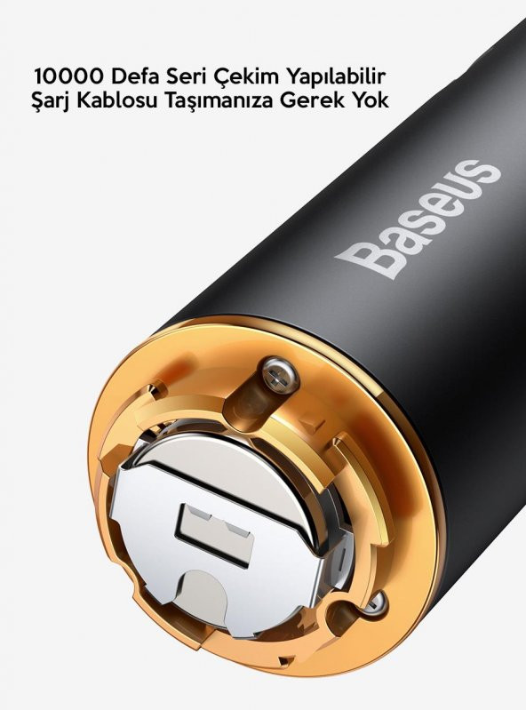 Baseus Taşınabilir Katlanabilir Dahili Pilli Bluetooth Selfie Çubuğu Kablosuz Monopod Teleskopic Çubuk - 6