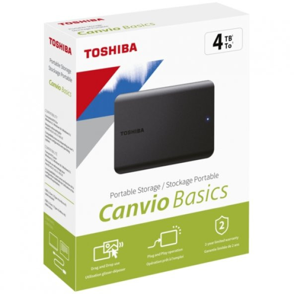 Toshiba 2.5" 4TB Canvio Basics HDTB540EK3CA USB3.2 G1 SİYAH (A5) - 4