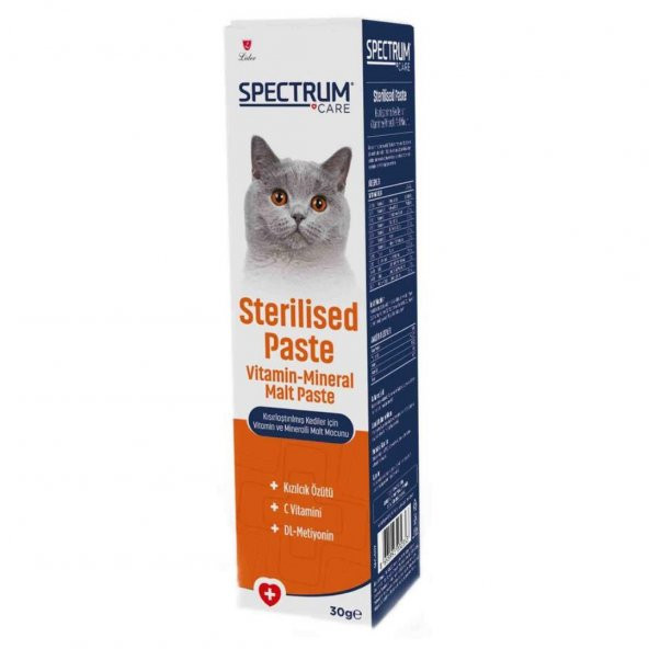 Spectrum Sterilised Paste Kısırlaştırılmış Kediler İçin Vitamin ve Mineralli Malt Macunu 30 gr