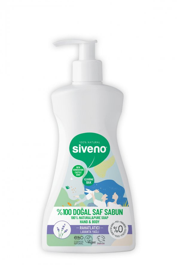 Siveno %100 Doğal Sıvı Kastil Sabun Lavanta Yağlı Yoğun Nemlendirici Arındırıcı Bitkisel Vegan 300 ml - 4