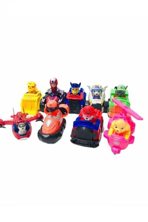 Ethem Oyuncak 9'lu Paw Patrol Araçlı Set G9, 9'lu Araç Seti - 2