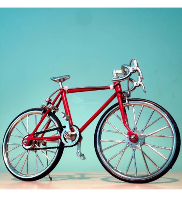 Vintage Ölçekli Metal Model Bisiklet - Resim 2