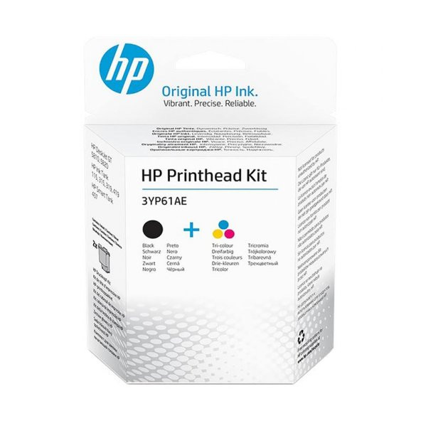 HP 3YP61AE Orijinal Renkli, Siyah Baskı Kafası Kiti - 3