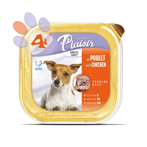 Plaisir Pate 150Gr Tavuk Etli Yetişkin 4Adet Yaş Köpek Maması - 2