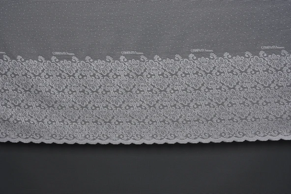 KDK 1260 DESEN GRİ RENK TEK KANAT Hazır dikilmiş Pileli Fon Perde 300*260 cm - Resim 2