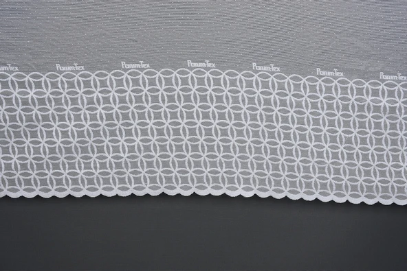 KDK 1380 DESEN KIRIK BEYAZ RENK TEK KANAT Hazır Dikilmiş Pileli Fon Perde 300*260 Cm - Resim 3