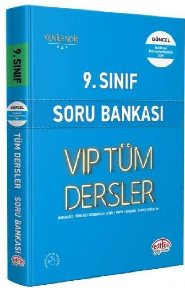 Editör Yayınları 9. Sınıf Tüm Dersler VIP Soru Bankası