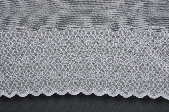 KDK 1420 DESEN KIRIK BEYAZ RENK TEK KANAT Hazır Dikilmiş Pileli Fon Perde 300*260 Cm - Resim 3