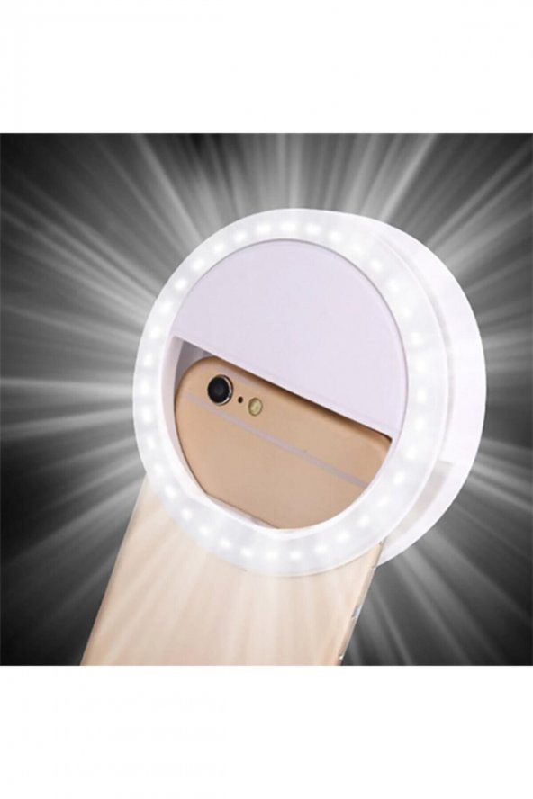 Youtuber Led Selfie Led Işıklı Telefon Tutucu Makyaj Işığı Ring Light Usb Girişli