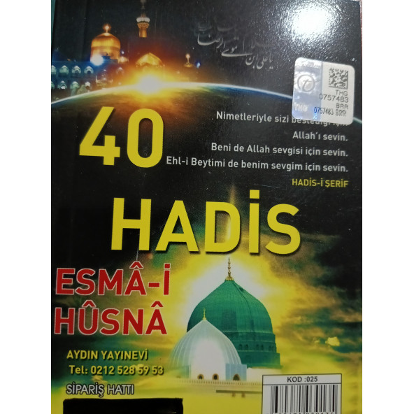 Cep esma ve 40 hadis(5 li)