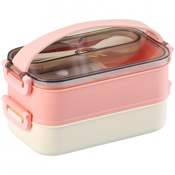 Vagonlife XC-465 1500ml Pembe Çelik Lunch Box ürün görseli