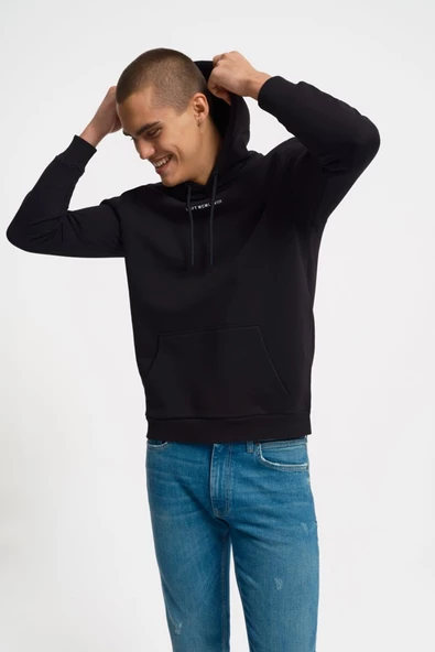 Loft 2034269 Siyah Kapüşonlu Erkek Sweat - 2