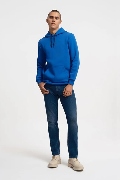 Loft 2034269 Mavi Kapüşonlu Erkek Sweat - 2