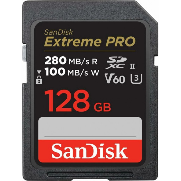 SanDisk Extreme PRO 128GB SDSDXEP-128G-GN4IN 280MB/s UHS-II SDXC 6K-4K UHD Hafıza Kartı