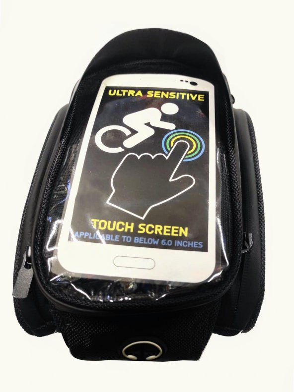 Sarissa 816 6 inç Su Geçirmez Dokunmatik Ekran Bisiklet Kadro Üstü Çanta Kırmızı - Resim 4