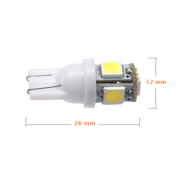 Space Dekoratif Led Ampul T10-2x5 SMD Beyaz 12V/ LAAM118-1-12 - 4