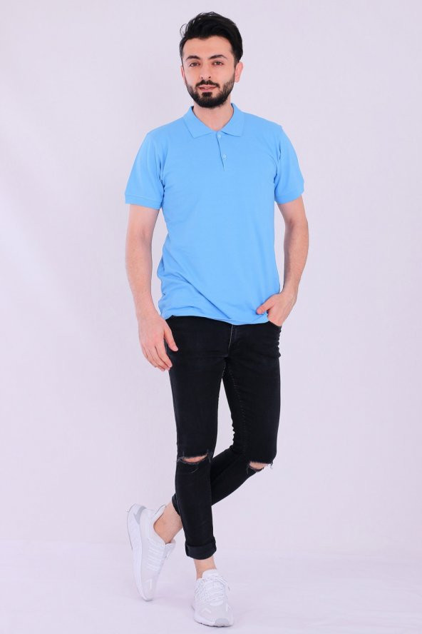 Mavi Basic Polo Yaka Erkek Tshirt
