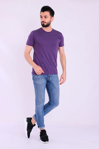 Mürdüm Basic Kısakol Erkek Slim Fit Tshirt - Resim 3