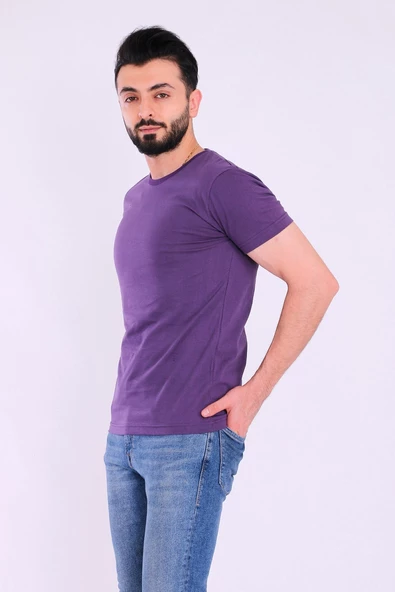 Mürdüm Basic Kısakol Erkek Slim Fit Tshirt - Resim 5