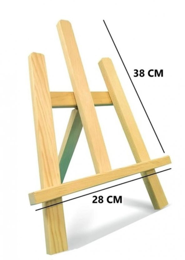 sanatsal set 25x35 tuval + 28x38 cm masa üstü şövale ve ipek fırça seti - Resim 2