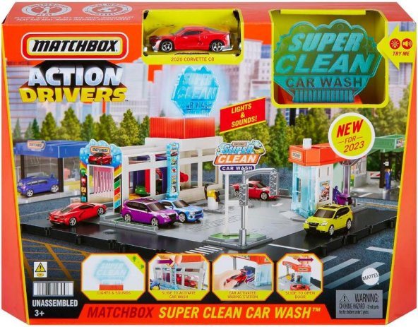 Matchbox Aksiyon Sürücüleri Süper Oto Yıkama Oyun Seti HNJ54 - 5