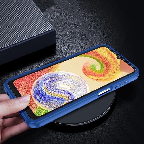 Samsung Galaxy A04 Kamera Çıkıntılı Arkası Şeffaf Köşeleri Parlak Renkli Işlemeli Flora Kapak - Resim 4