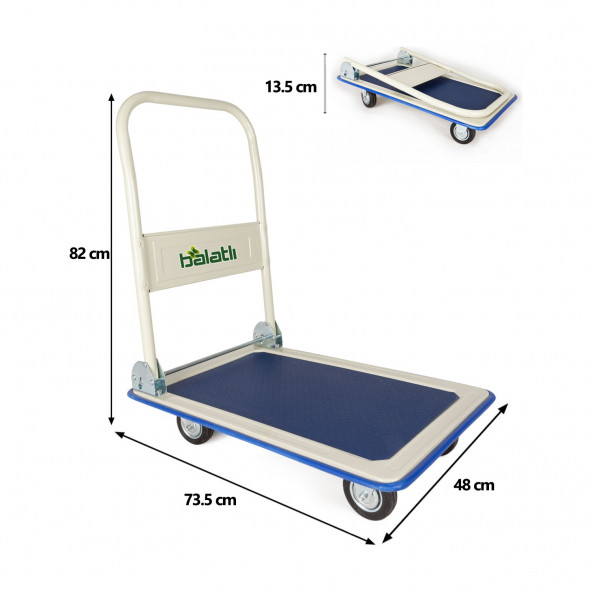 Balatlı PH150 Profesyonel Paket Taşıma Arabası 150 kg - 3