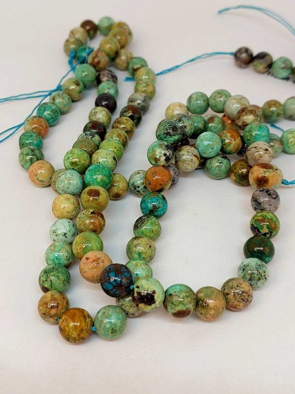 Turkuaz Taşı Dizi 8mm (Peru) - Resim 3